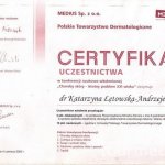 2005 Certyfikat za udział w konferencji naukowo-szkoleniowej 