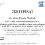 2004 Certyfikat uczestnictwa w kursie