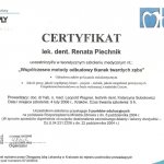 2006 Certyfikat uczestnictwa w teoretycznym szkoleniu medycznym