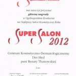 2012 Główna Nagroda w Ogólnopolskim Konkursie na Najlepszy Salon Kosmetyczny Roku 2012