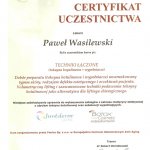 2010 Certyfikat za udział w kursie pt.: Techniki łączone