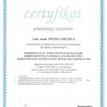 2010 Certyfikat uczestnictwa w podyplomowym kursie medycznym dla lekarzy stomatologów