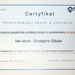 2011 Leczenie pacjentów protetycznych z problemami przyzębia