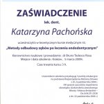 2009 Uczestnictwo w teoretycznym kursie pt.: Metody odbudowy zębów po leczeniu endodontycznym