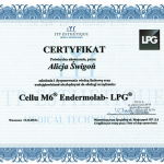 2013 Ukończenie szkolenia i dysponowania wiedzą fachową oraz umiejętnościami niezbędnymi do obsługi urządzenia Cellu M6 Endermolab- LPG