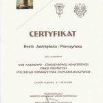 2004 Ukończenie kursu Naukowo-Szkoleniowgo