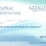 2012 Ukończenie kursu pt.: Techniki stosowania preparatu Azzalure