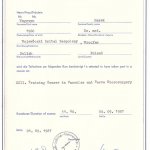 1987 Certyfikat uczestnictwa w kursie
