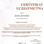 2010 Certyfikat uczestnictwa w kursie ADIPOCYTOLIZA