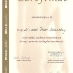 2005 Certyfikat