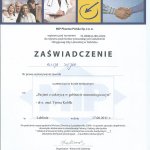 2011 Uczestnictwo w kursie pt.: Pacjent z cukrzycą w gabinecie stomatologicznym