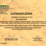 1998 Kurs I stopnia z zakresu aparatów stałych