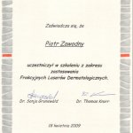 2009 Certyfikat