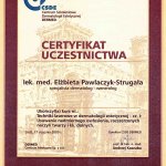 2009 Ukończenie kursu pt.: Techniki laserowe w dermatologii estetycznej - cz. I