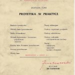 2003 Certyfikat ukończenia kursu: Protetyka w praktyce