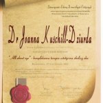 2011 Certyfikat uczestnictwa w kursie medycznym 