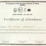 1997 Certificate of Attendance in 8th Congress of the European Section of IPRAS ESPRAS