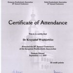 2005 Certyfacate of Attendance