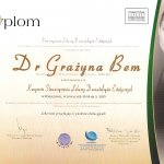 2013 Certyfikat za udział w Kongresie Stowarzyszenia Lekarzy Dermatologów Estetycznych