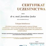 2010 Certyfikat uczestnictwa w kursie TOKSYNA BOTULINOWA