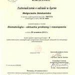 2012 Kurs: Stomatologia - aktualne problemy i rozwiązania