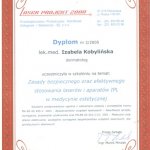 2005 Dyplom uczestnictwa w szkoleniu: Zasady bezpiecznego oraz efektywnego stosowania laserów i aparatów IPL w medycynie estetycznej
