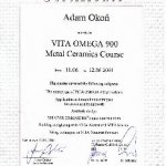 2001 Certfikat Vita Omega 900 Metal Ceramics Course