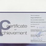 2011 Certificate of achievement