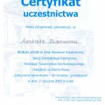 2013 Agnieszka Bliżanowska - sesja naukowo-szkoleniowa