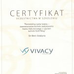 2012 Certyfikat za udział w szkoleniu Remodeling rysów twarzy
