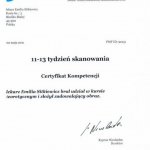 2011 Dr Emilia Sitkiewicz - Certyfikat Kompetencji