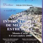 2000 Certyfikat za udział w XIII Kongresie Medycyny Estetycznej