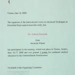 2000 Certyfikat uczestnictwa w kursie