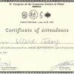 1997 Certificate of Attendance