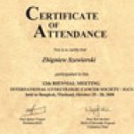 2008 certificate of attendance