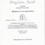 2004 Dr Małgorzata Kocot - Anti-Aging AKH Wien