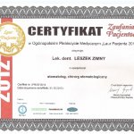 2012 Certyfikat Zaufania Pacjentów