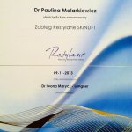 2013 Ukończenie kursu pt.: Zabieg Restylane SKINLIFT