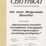 2009 Certyfikat ukończenia doskonalącego kursu medycznego