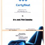 2011 Certyfikat