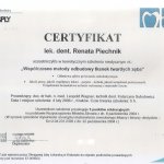 2006 Certyfikat uczestnictwa w szkoleniu 
