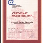 2009 Certyfikat CSDE: techniki laserowe cz.1