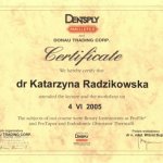 2005 Certyfikat: Endodoncja
