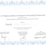 2001 Certyfikat uczestnictwa w II Międzynarodowym Kongresie Dermatologii Estetycznej
