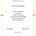 2013 Certyfikat