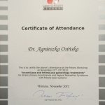 2012 Certifficate of Attendance