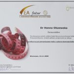 2008 Certyfikat potwierdzający wiedzę z zastosowania fasfatydylocholiny