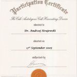2005 Participation Certificate