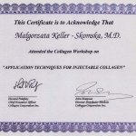 1999 Certyfikat uczestnictwa w szkolenie z kolagenu