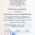 2012 master of science (M.Sc.) in oral Implatology